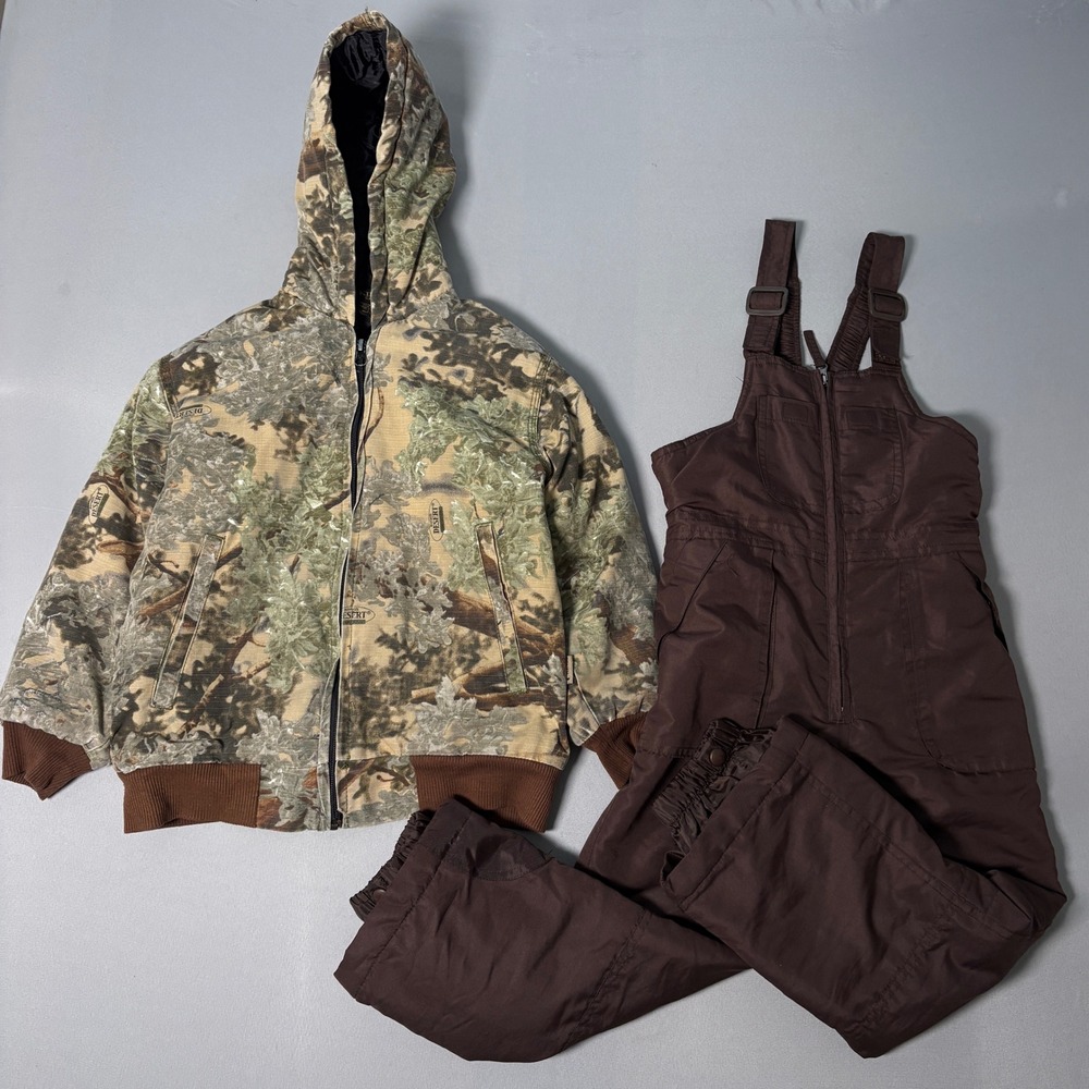 Kings Camo Jacket Minus Zero Snow Bib Set Kids Small 5-6 Brown Desert Camouflage